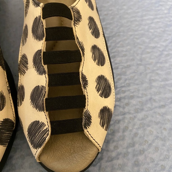 Cloud Footwear Polka Dot Loafers - Black and Cream - Picture 4 of 10